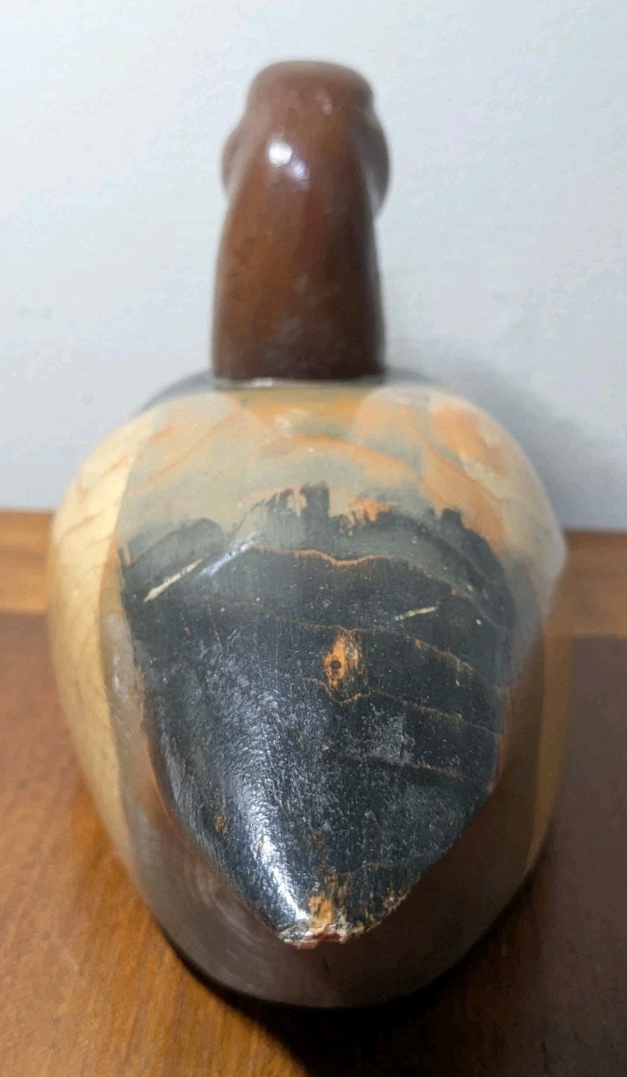 Vtg Hand Carved Charles Ross Signed Solid body Decorative Canvasback Decoy 1984