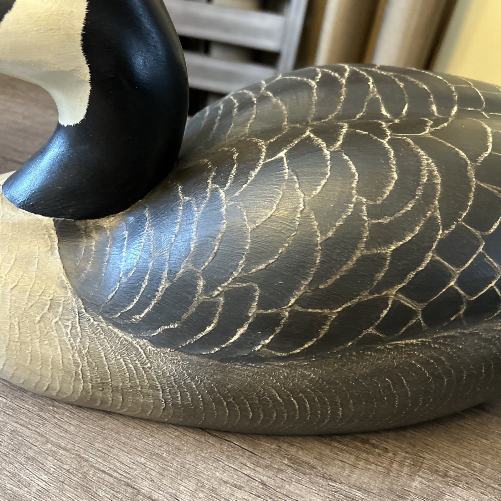 Wildfowler Decoys Babylon N.Y Large Canadian Goose Decoy Signed Anne Madsen