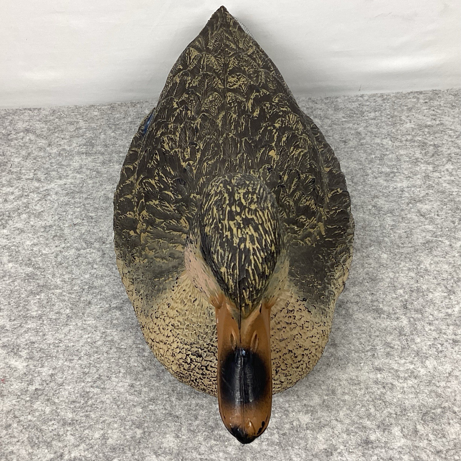 Vintage Carby Lite Duck Decoy Sport Plastic Italy 16 Inch Blue White Brown