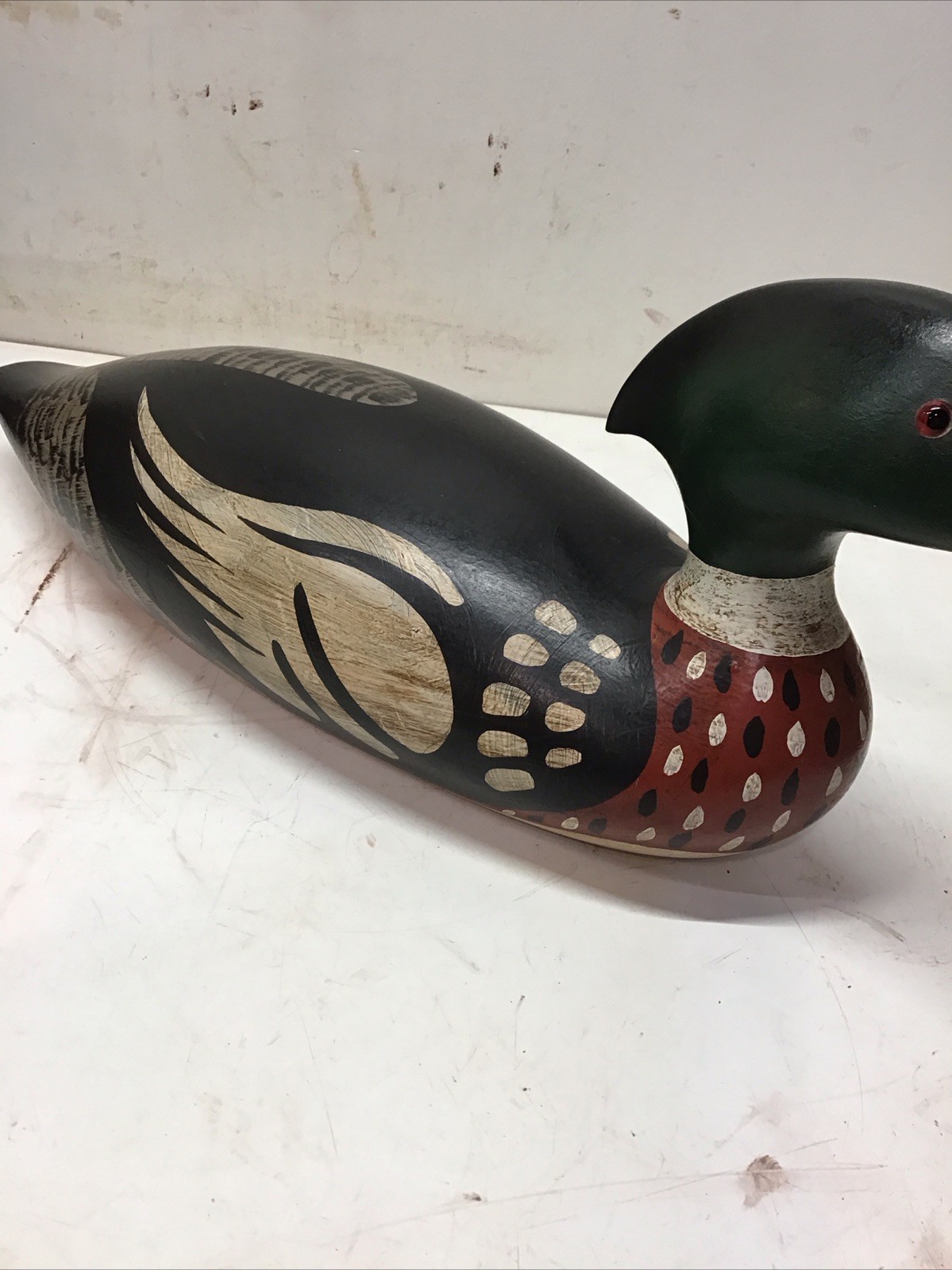 Red-breasted Merganser Drake Duck Decoy 20” Long Excellent Condition