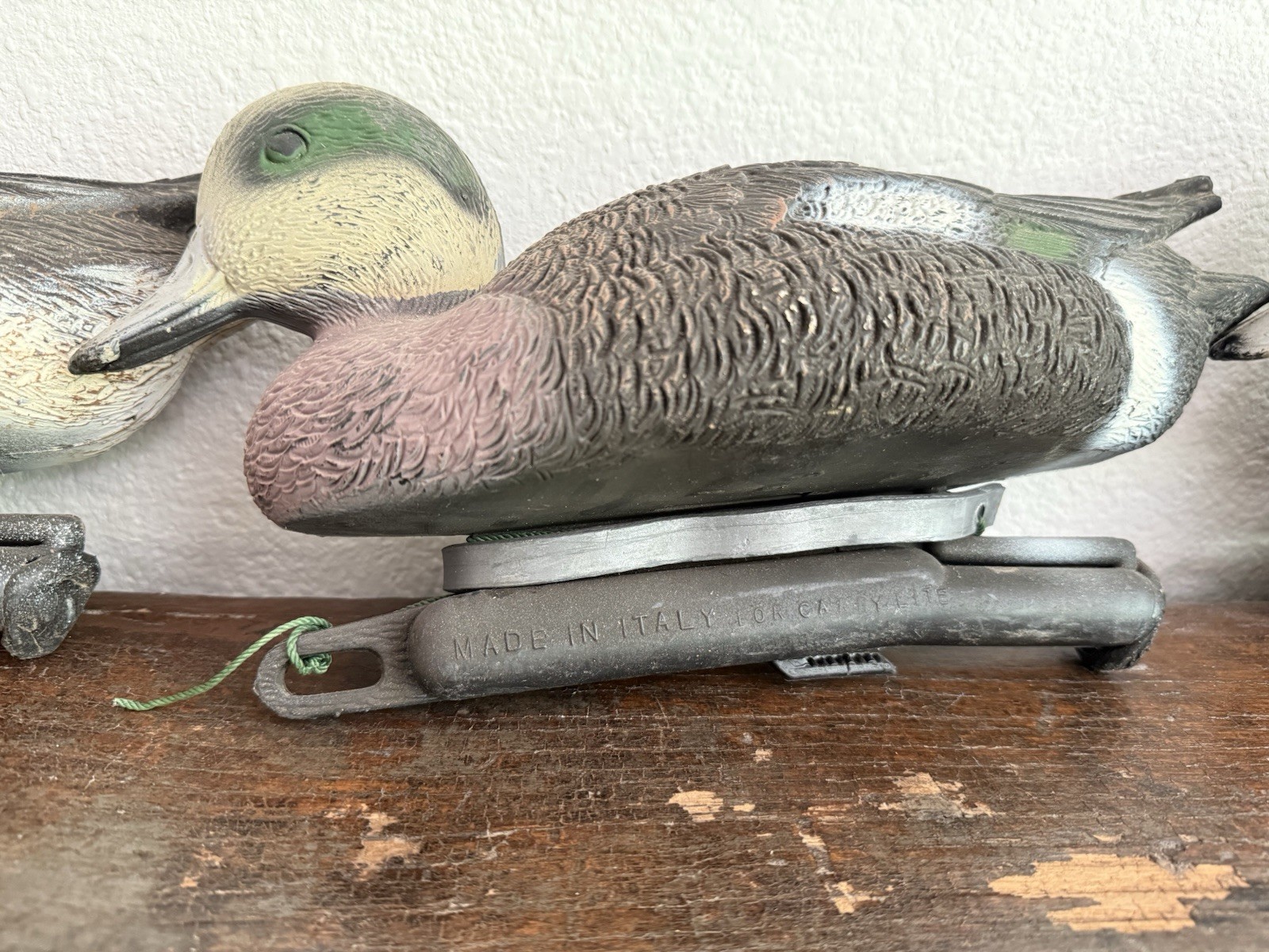 3 Vintage Carry-Lite Teal Duck Decoys – Made in Italy
