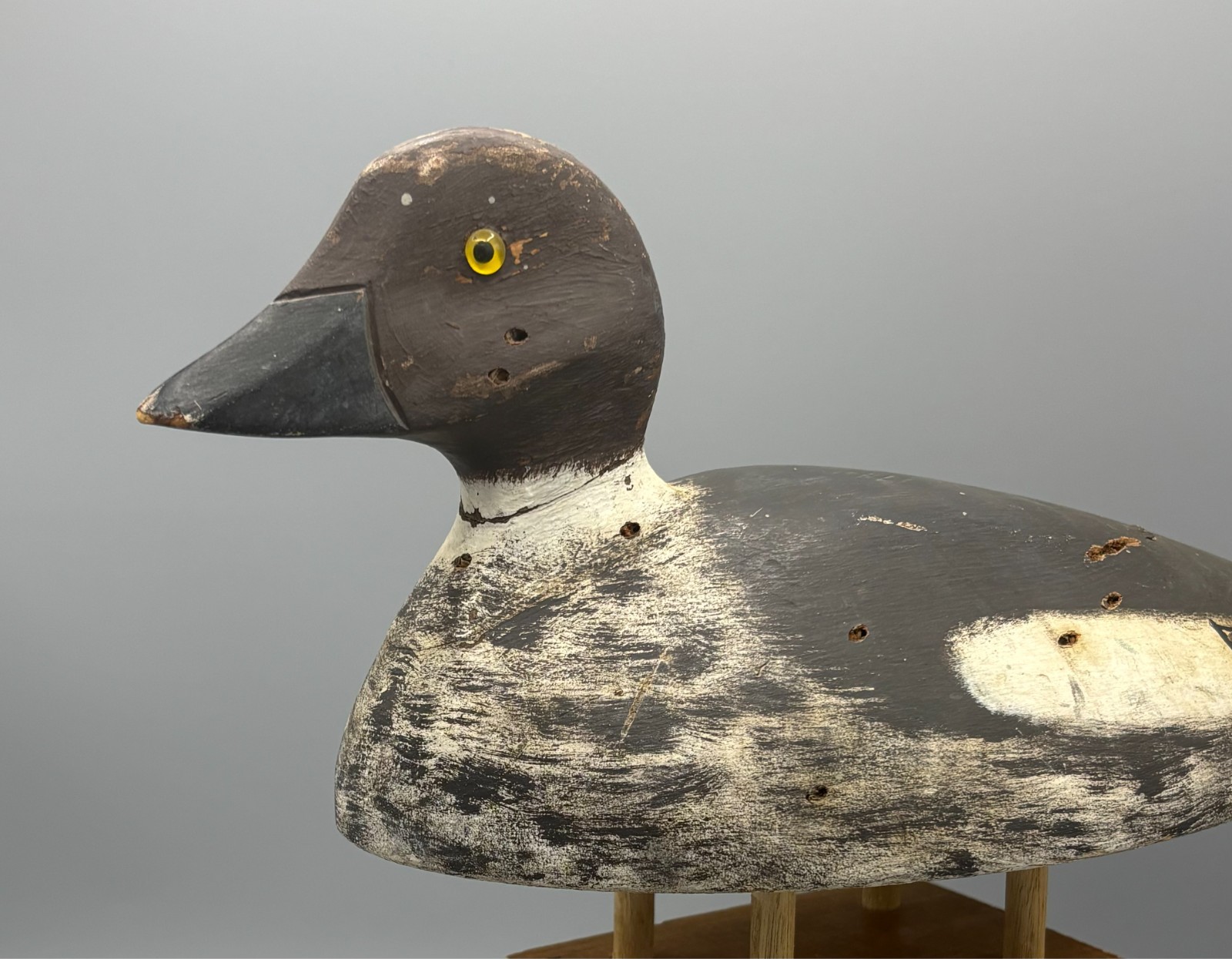*ORIGINAL PAINT* GOLDENEYE HEN VINTAGE DUCK DECOY LAKE CHAMPLAIN(?)/NOVA SCOTIA?