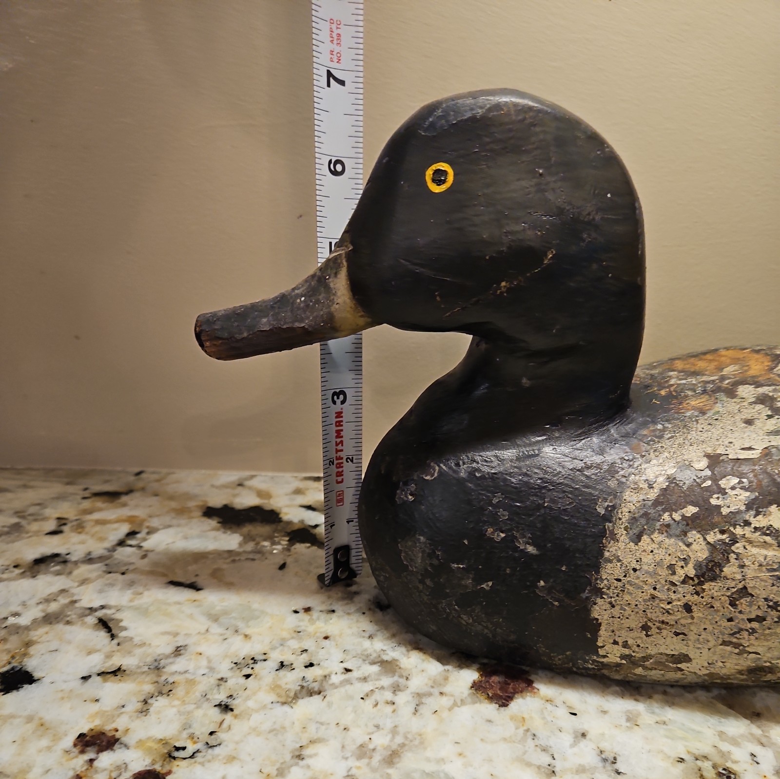 Vintage BLUE BILL Duck Decoy, solid wood, Retired Working decoy, Maryland