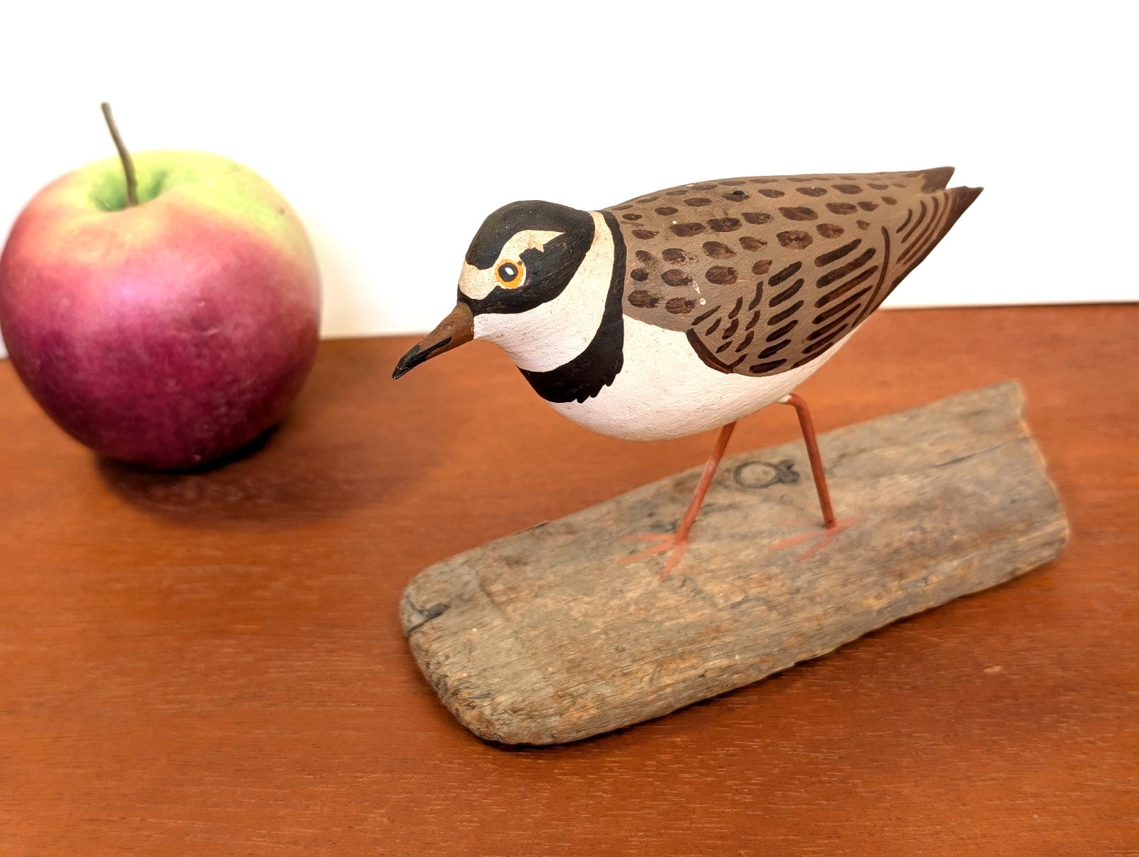 VTG Hand Carved Wood Shore Bird Decoy Semipalmated Plover Signed John Day