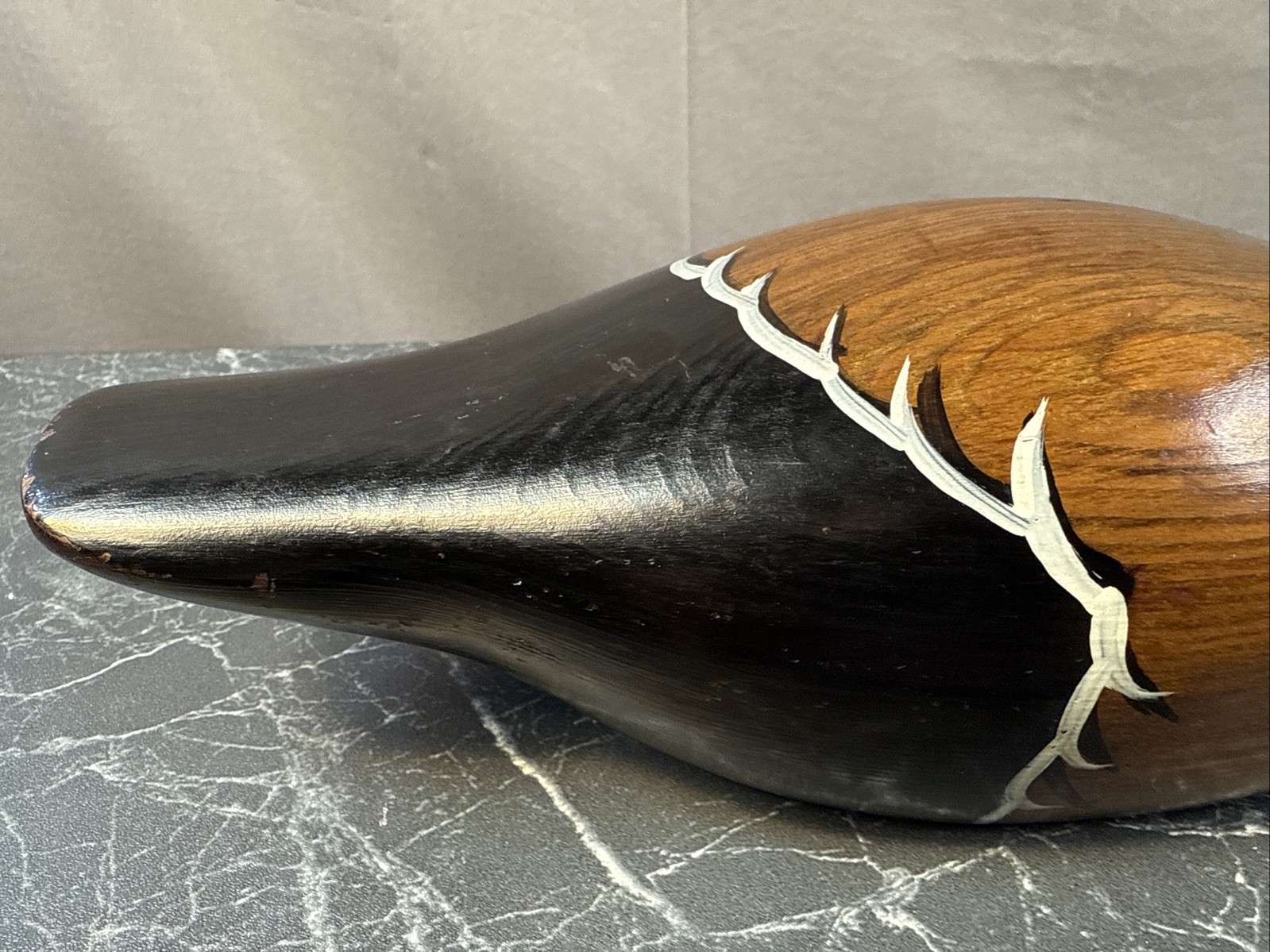 Vintage Wood Duck HANDCRAFTED SOLID WOOD COLLECTIBLE / Beautiful
