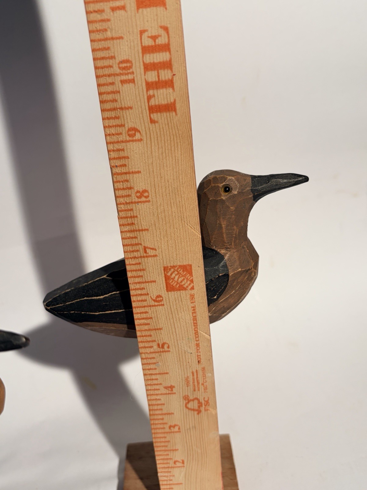 Vintage Hand Carved Wooden Shorebird Bird Decoy Nautical Folk Art Set