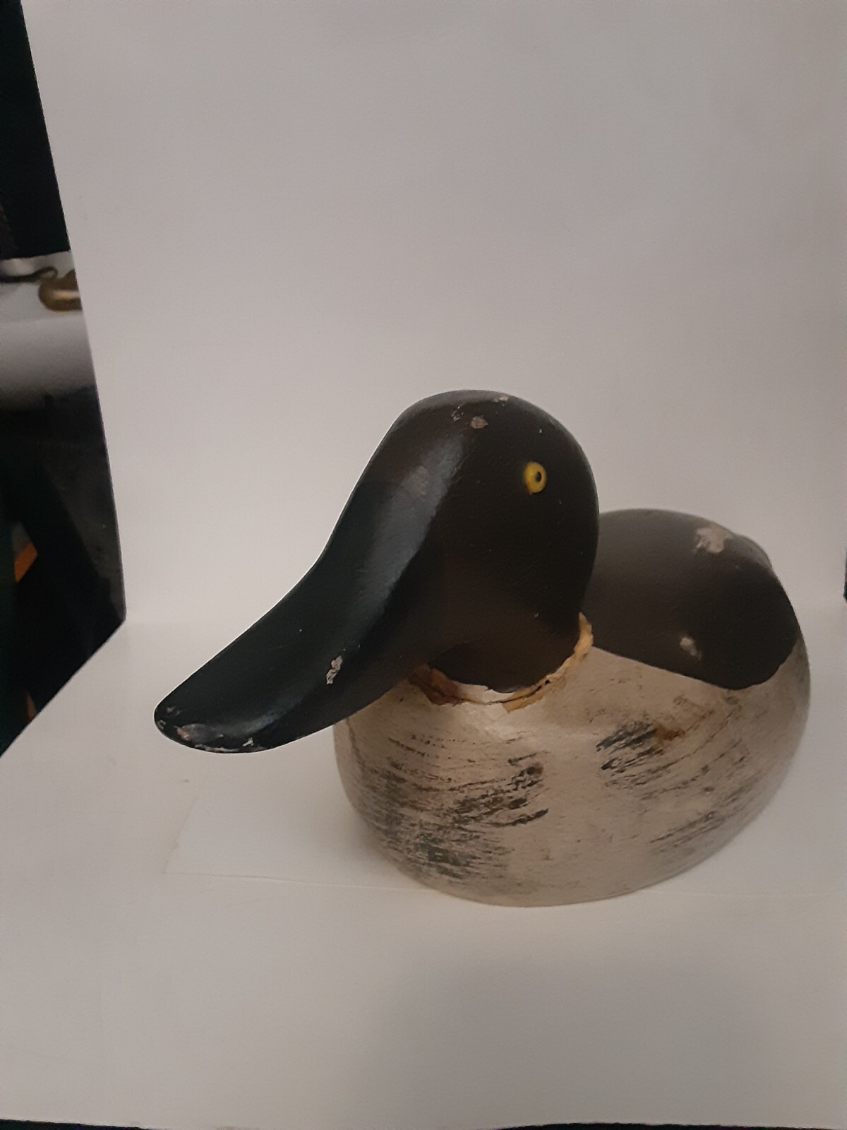 Vintage Estate GOLDENEYE WOODEN Duck DECOY Pencil Signed/Dated