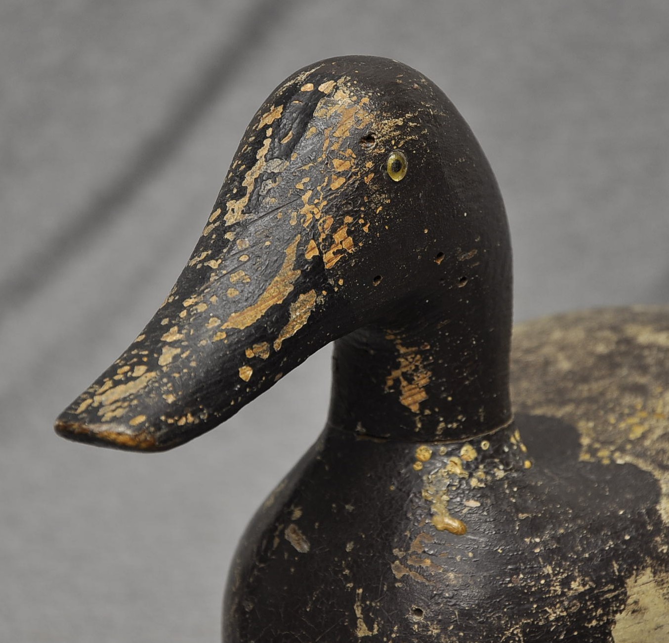 LEO “BUD” HARBOR MENASHA, WI. CANVASBACK HEN DUCK DECOY ORIGINAL PAINT HOLLOW