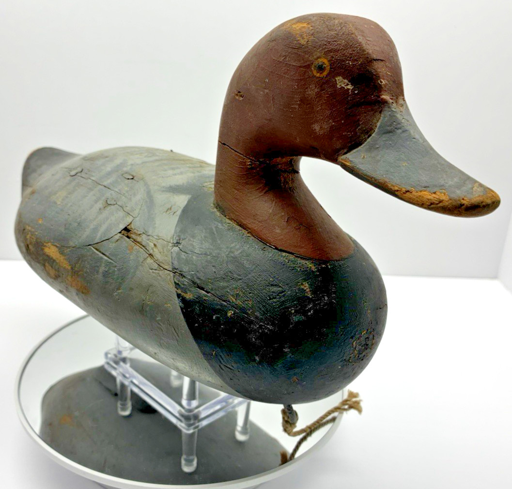 Paul Gibson (1902-1984) Gunning Redhead Decoy Stamped “x” Vintage Upper Bay, MD