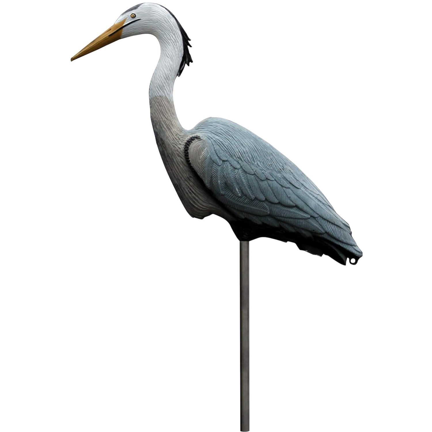 Realistic Blue Heron Decoy with Metal Stake