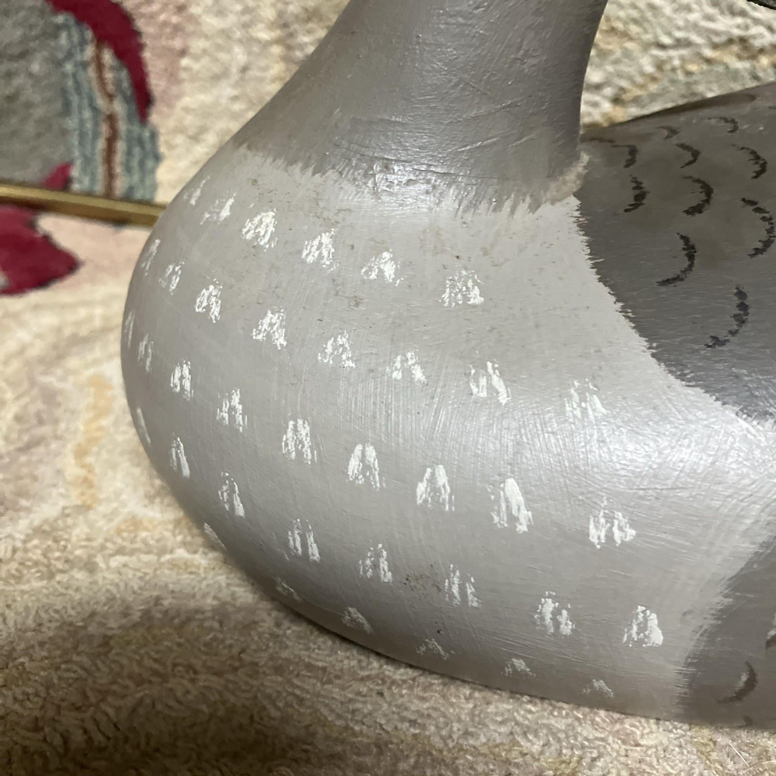 Duck Decoy Byron N Bruffee carved & Painted Folk Art Duck 14”