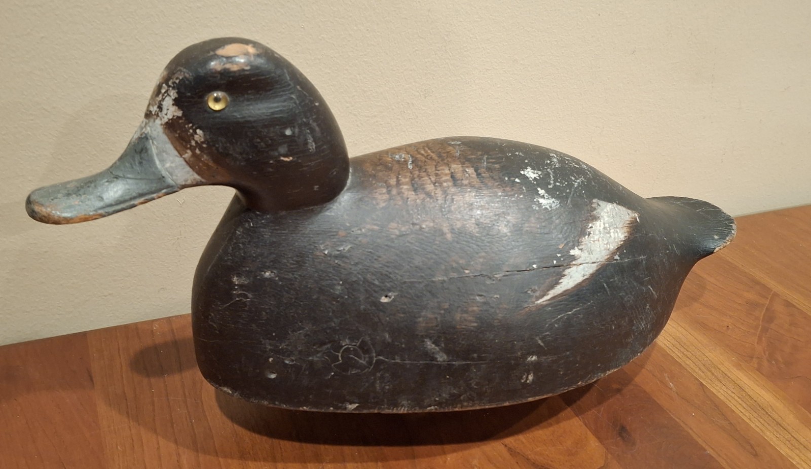 Vintage Bob Dingman Bluebill Hen Duck Decoy Chauncy Wheeler Paint