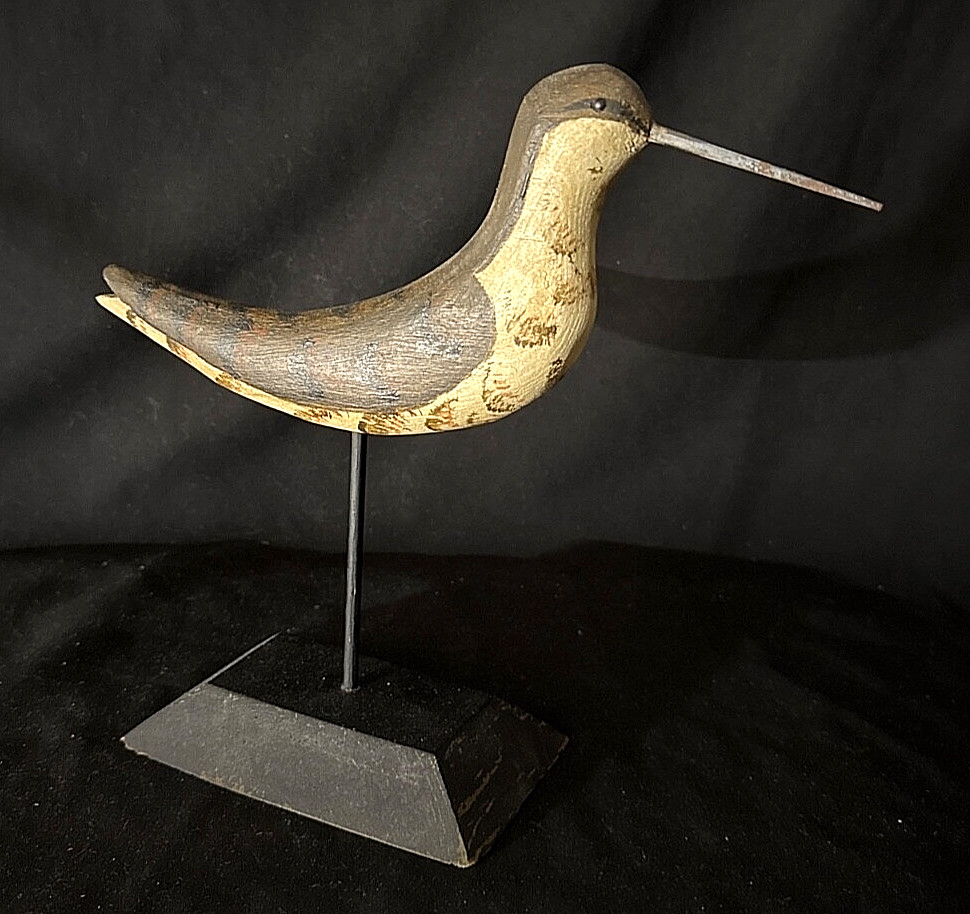 YELLOWLEGS SHOREBIRD DECOY PRIMITIVE FOLK ART ANTIQUE HUNTER CABIN