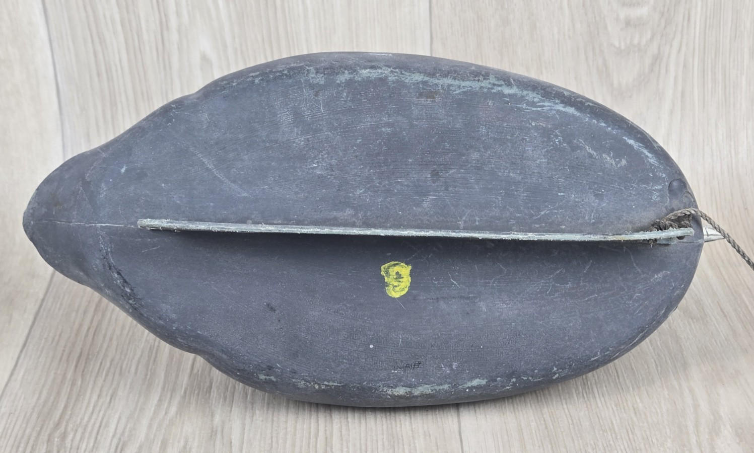 Vintage Plastic Herters Coot Decoy w/ Weights Hunting Man Cave Rustic Cabin
