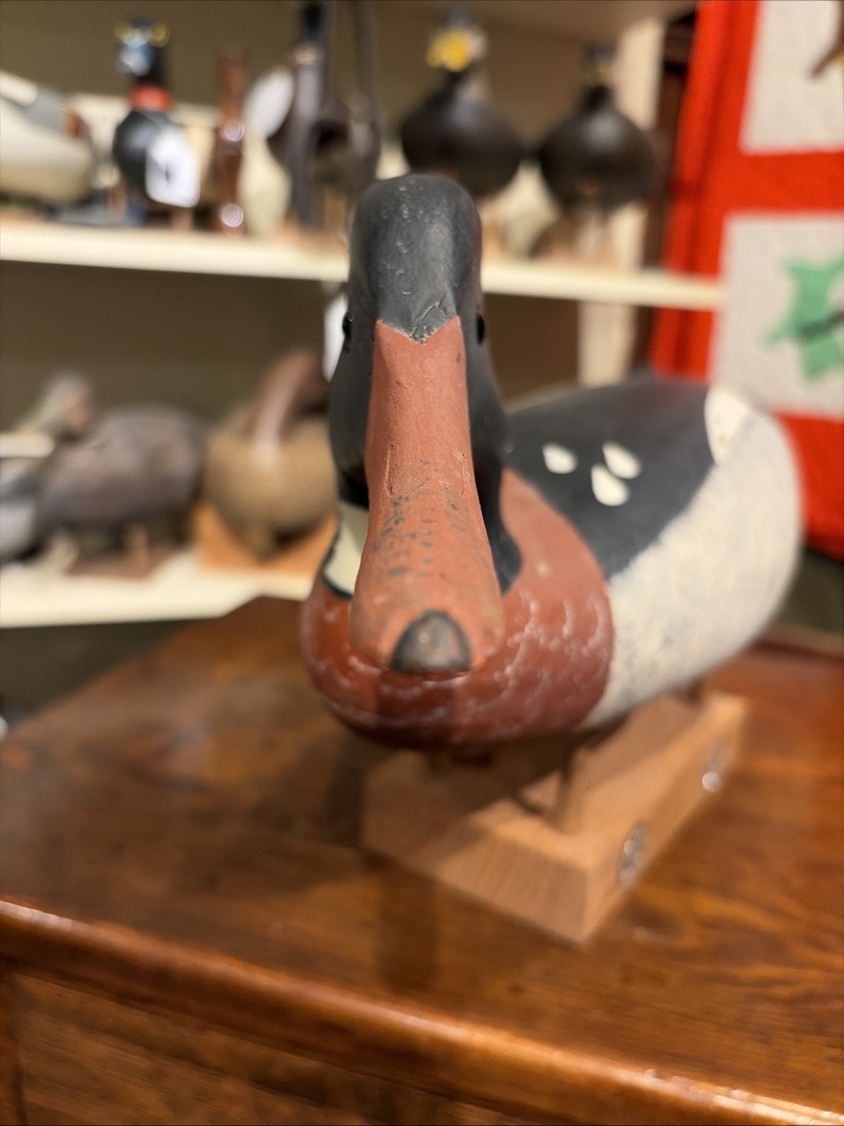 VINTAGE JOHN HAMILTON HOLLOW RED BREASTED MERGANSER DRAKE EXCELLENT & ORIGINAL