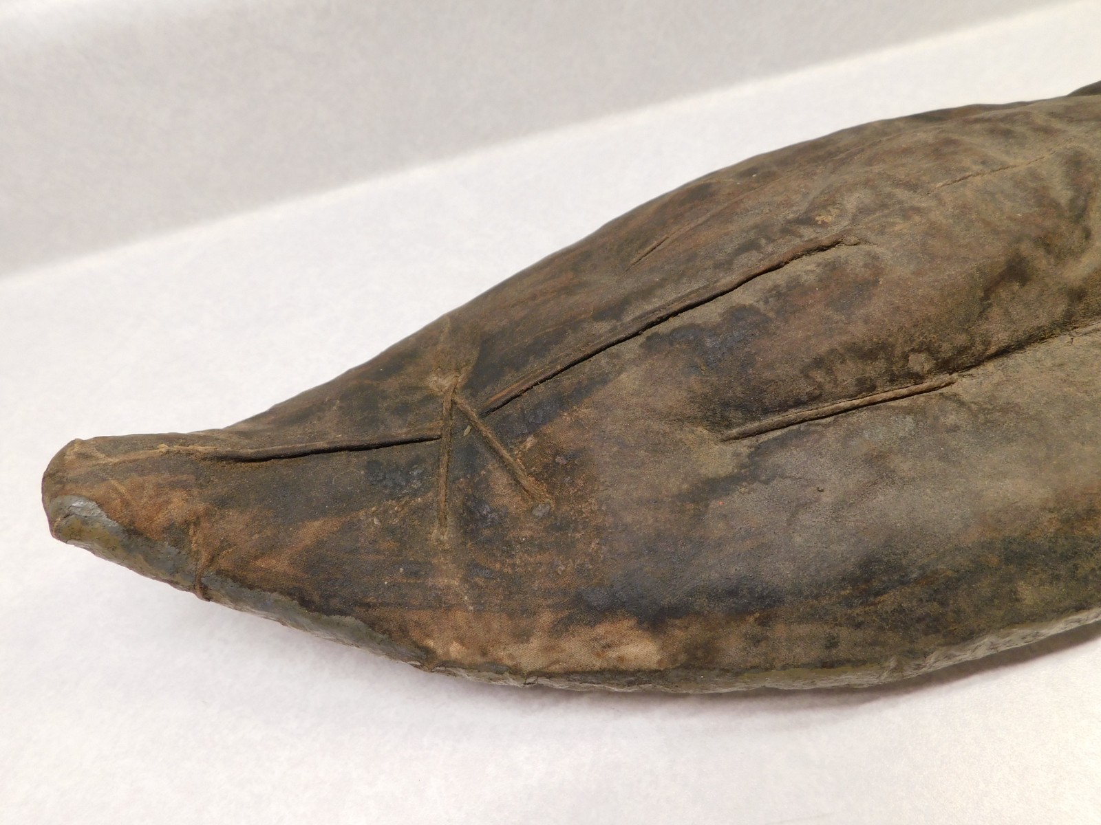 Antique Vintage Mallard Canvas Duck Decoy With Glass Eyes
