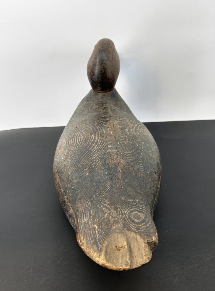 Pre -1905 Mason Premier Grade Black Hand Carved Duck Decoy (c. 1898–1904) RARE