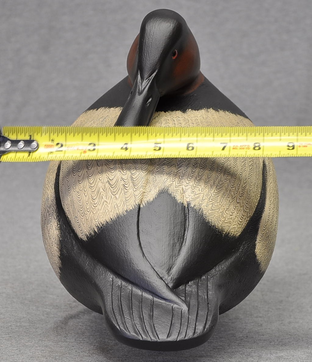 Jim Kelson style canvasback sleeper drake duck decoy by Darkfeather Freedman OP