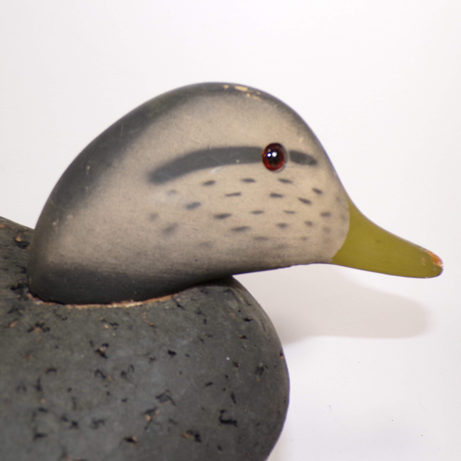 Vintage Cork Duck Decoys 1960s 18.5″L Body Black Displayed Only Hunting Shooting