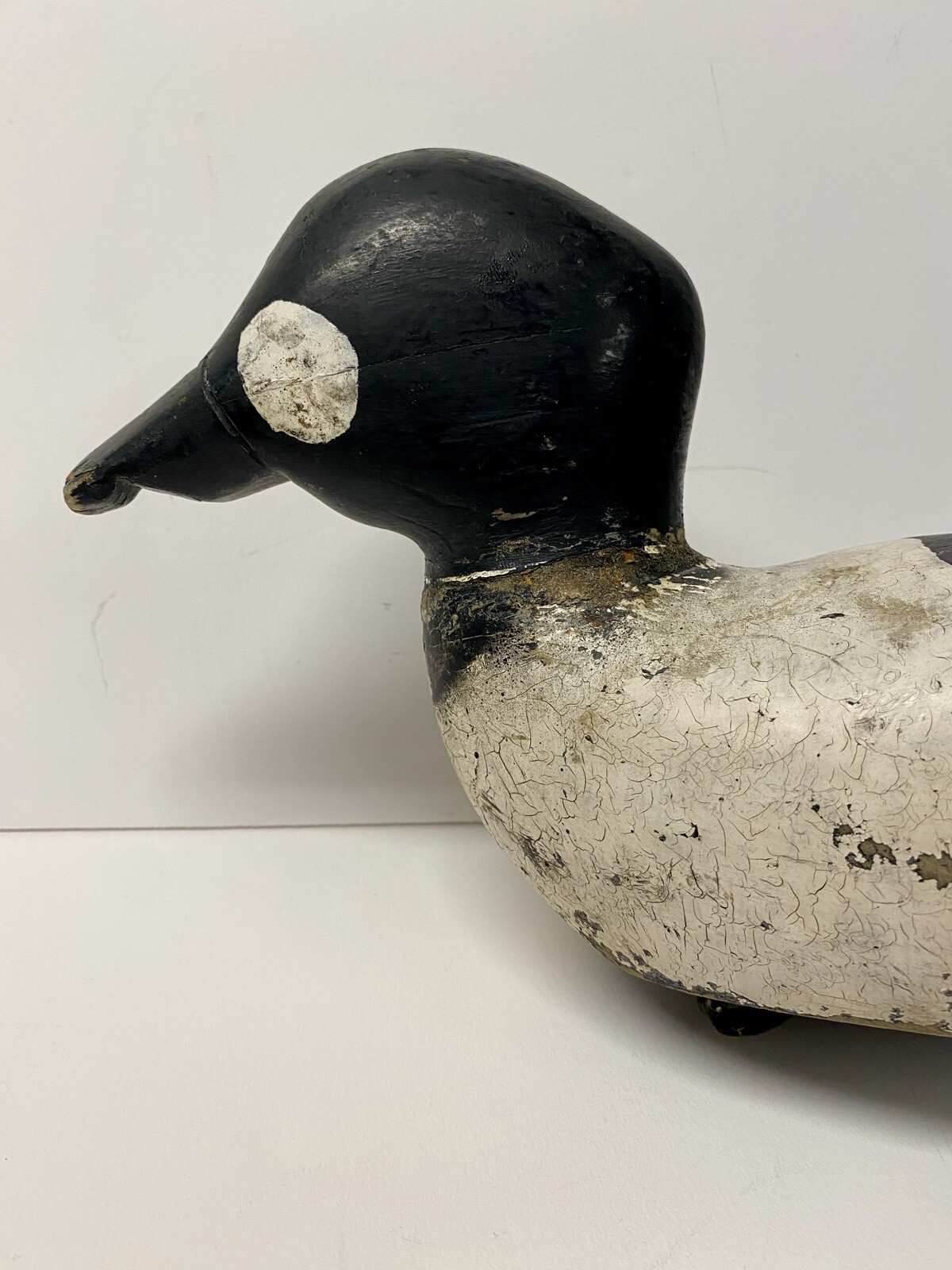 Carved Goldeneye Duck Decoy, Possibly Early Whitney, Unsigned, Weighted Keel.