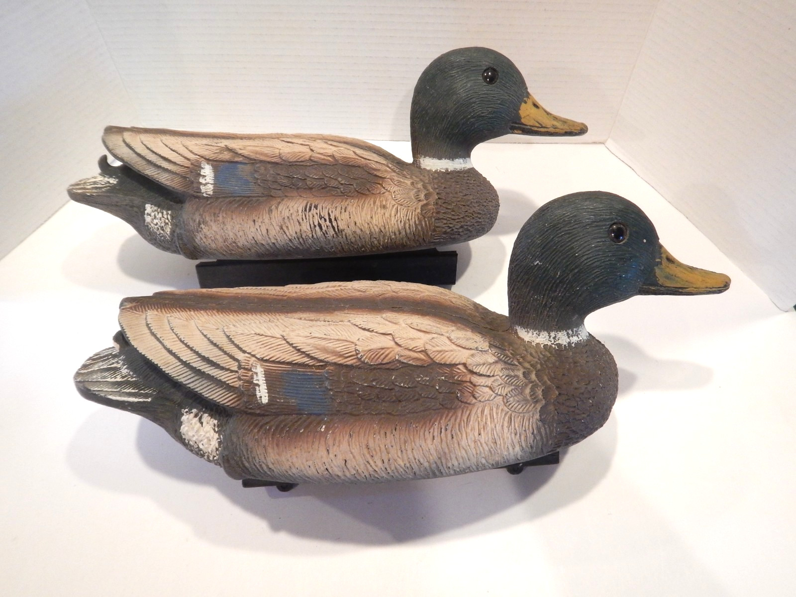 Vintage Flambeau Mallard Drake Duck Decoy Cabin Decor USA Lot of 2 (L17)