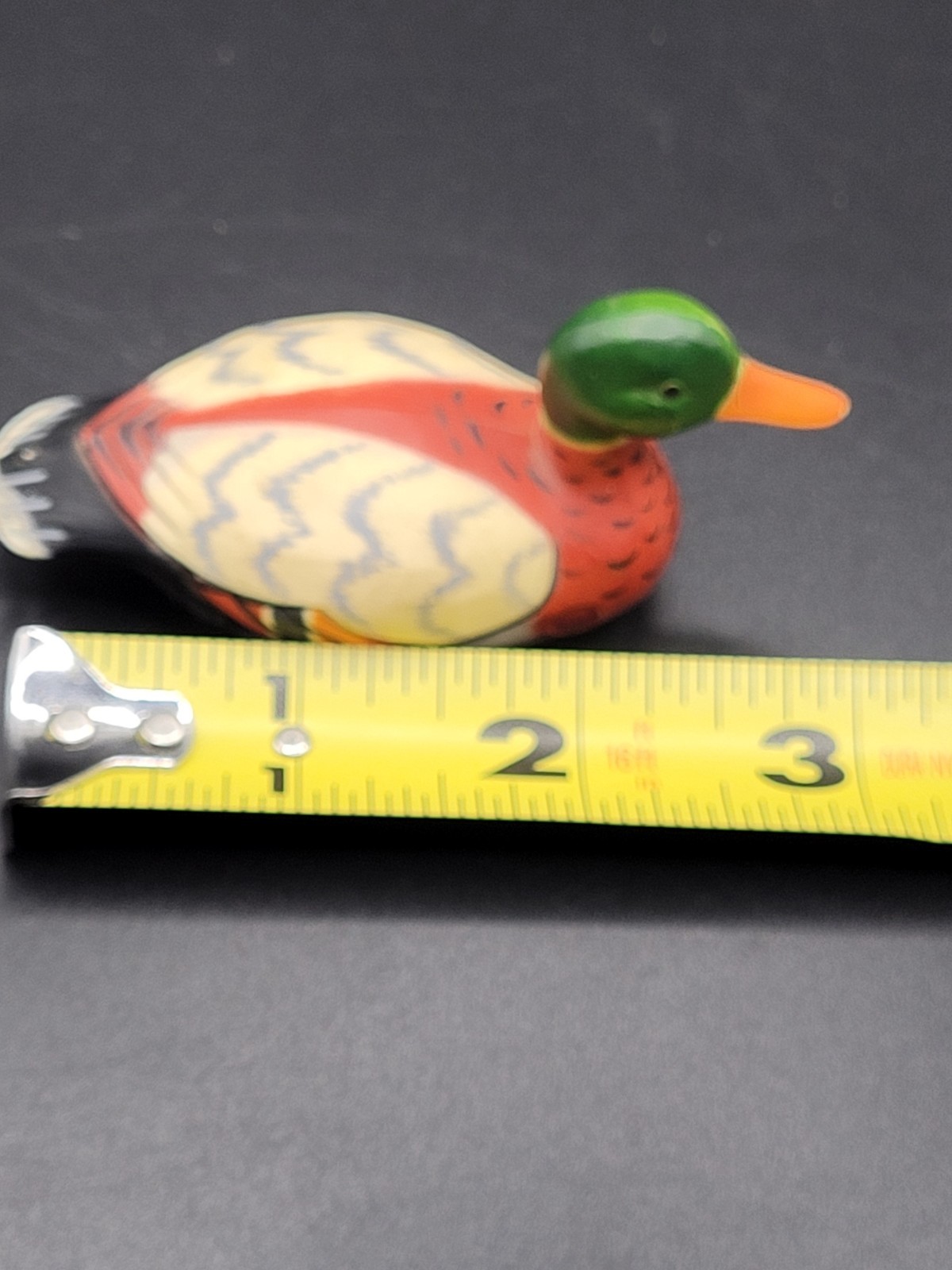 Vintage Enesco Mini Duck Decoy – 1983 – Ceramic – 3″ by 1.5″