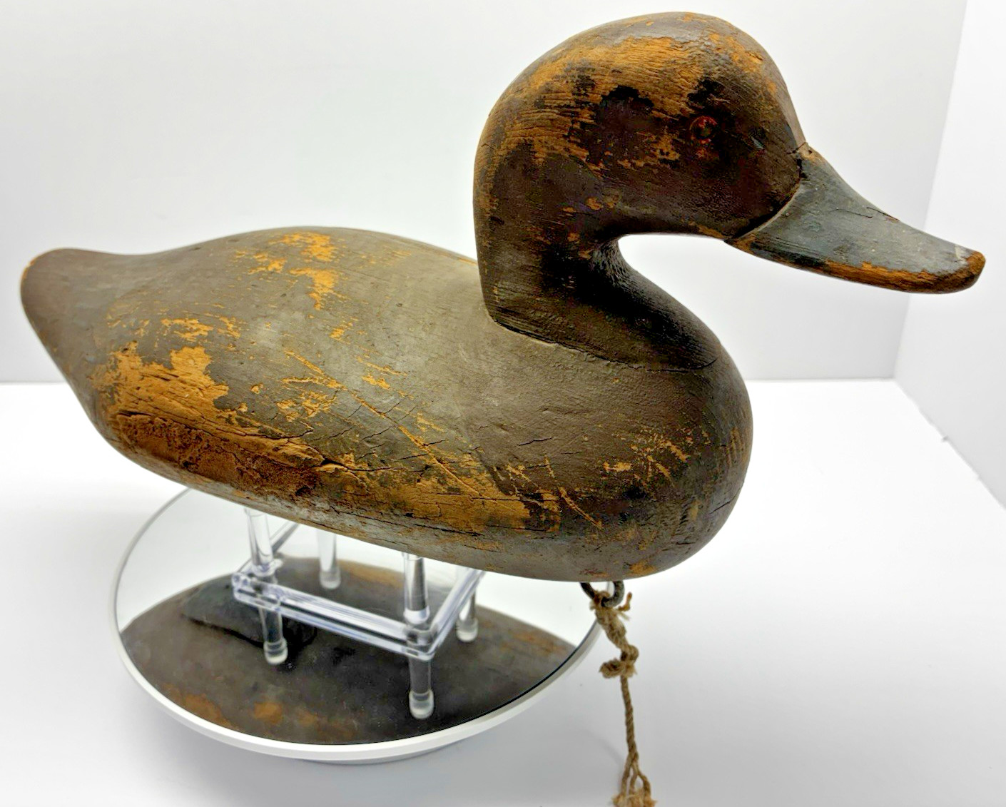 Paul Gibson (1902-1984) Gunning Redhead Decoy Stamped “x” Vintage Upper Bay, MD