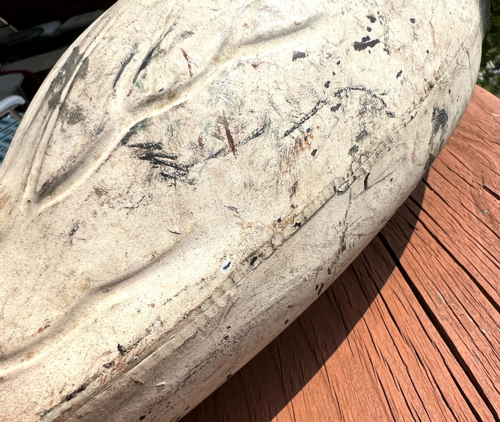 Vintage Decoy Canvasback Drake 14″ Duck Distressed Feather-Lite K. C. Kansas USA