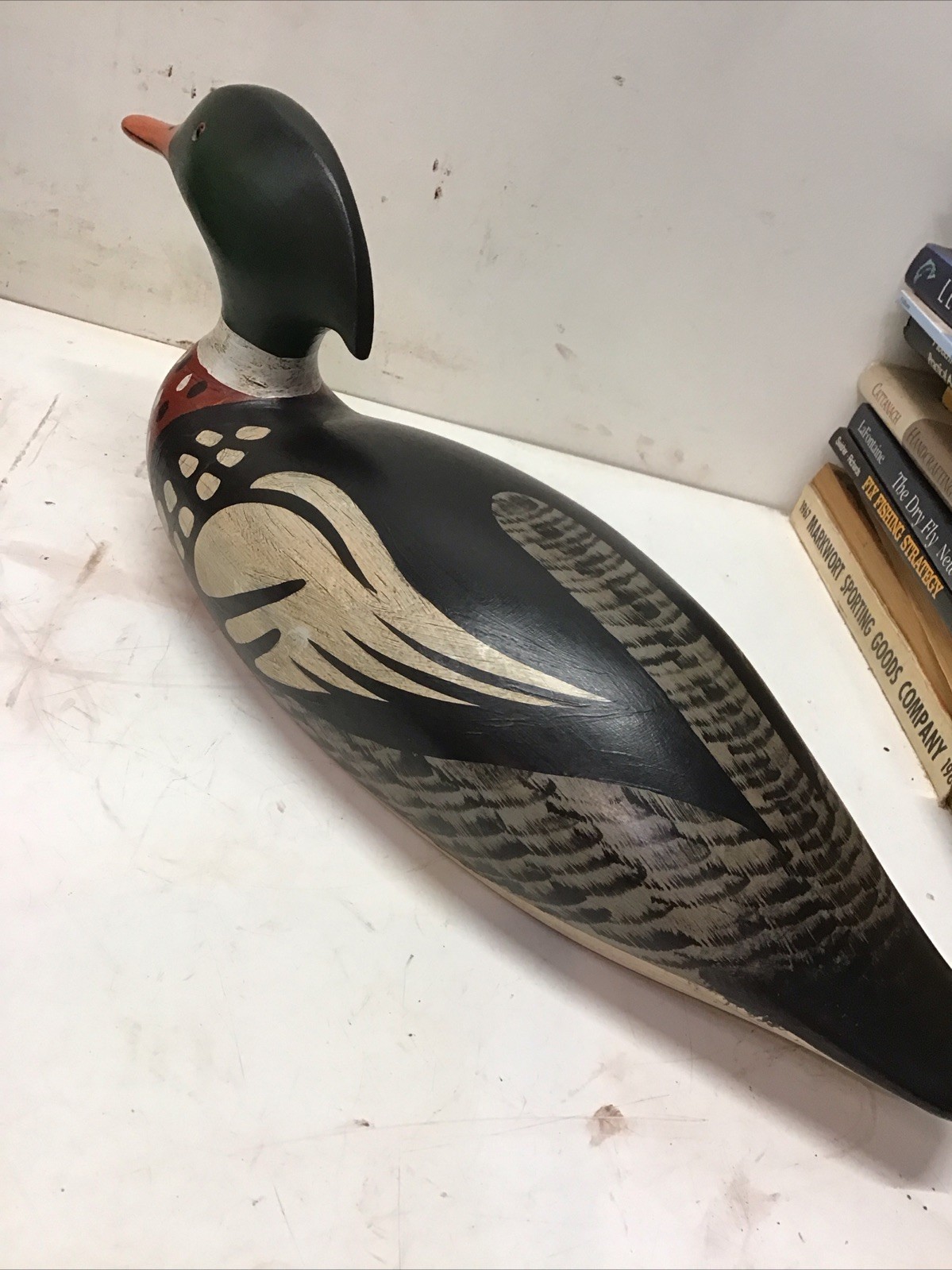 Red-breasted Merganser Drake Duck Decoy 20” Long Excellent Condition