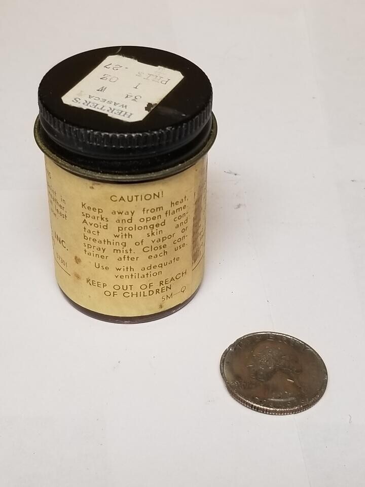 Vintage Herters Decoy Paint Glass Jar