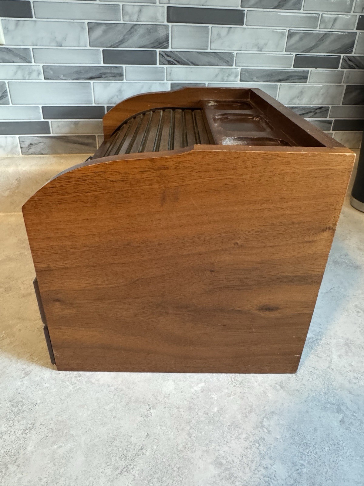 Vintage Wooden With Red Velvet 11” Long and 7.5” Tall! Needs Cleaning!