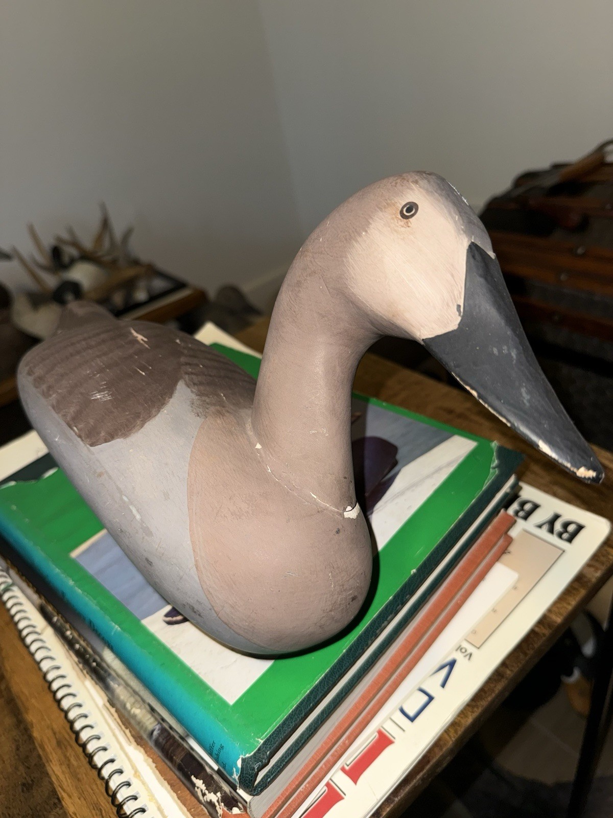 Capt. Harry Jobes 1983 Hen Canvasback high head duck decoy solid body vintage