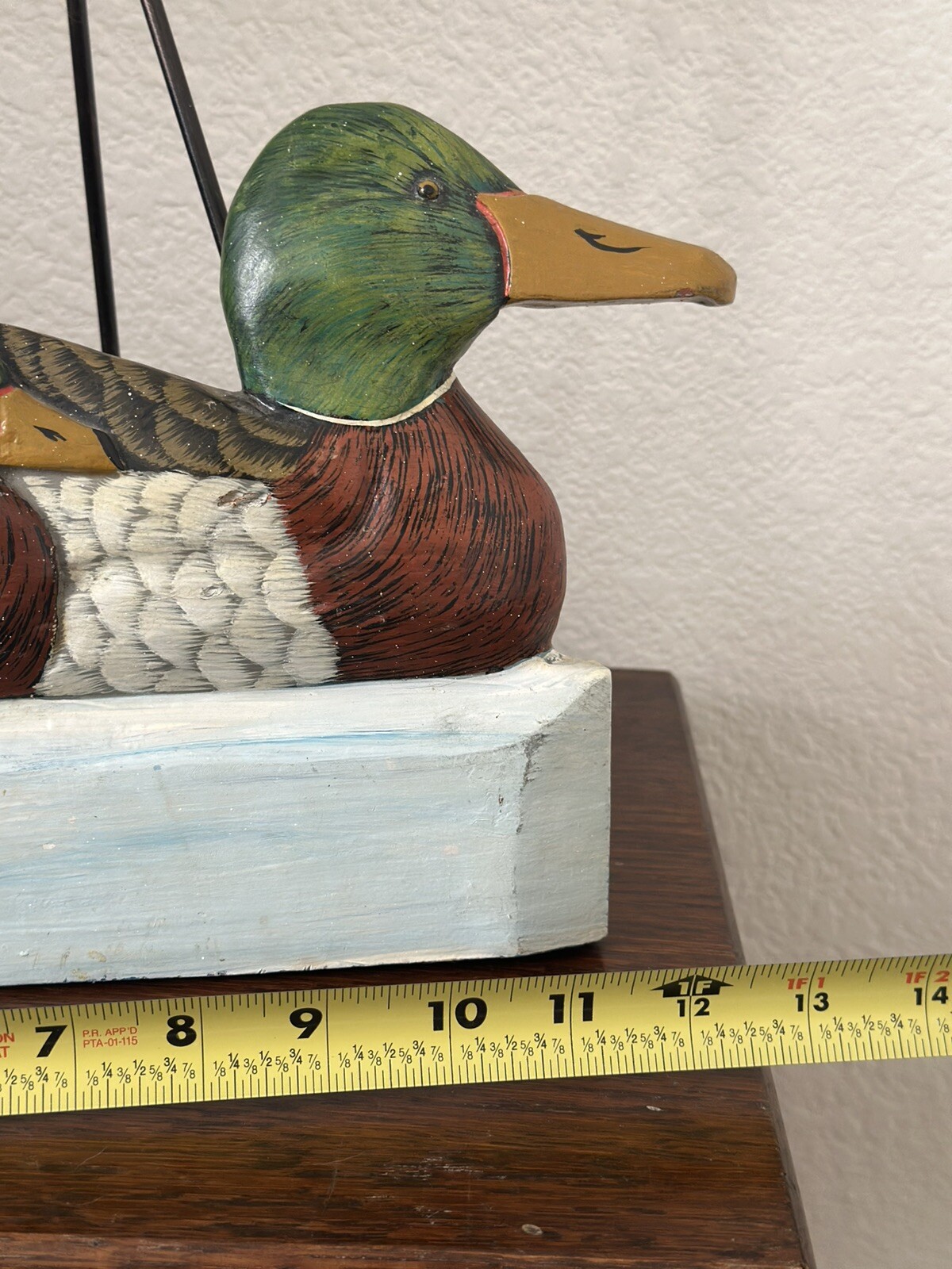 Vintage Wood Duck Drake Wall Hanging
