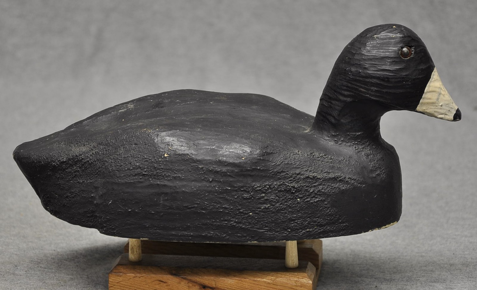 EXCELLENT HERTERS COOT duck decoy GLASS EYES, BALSAWOOD, ORIGINAL PAINT