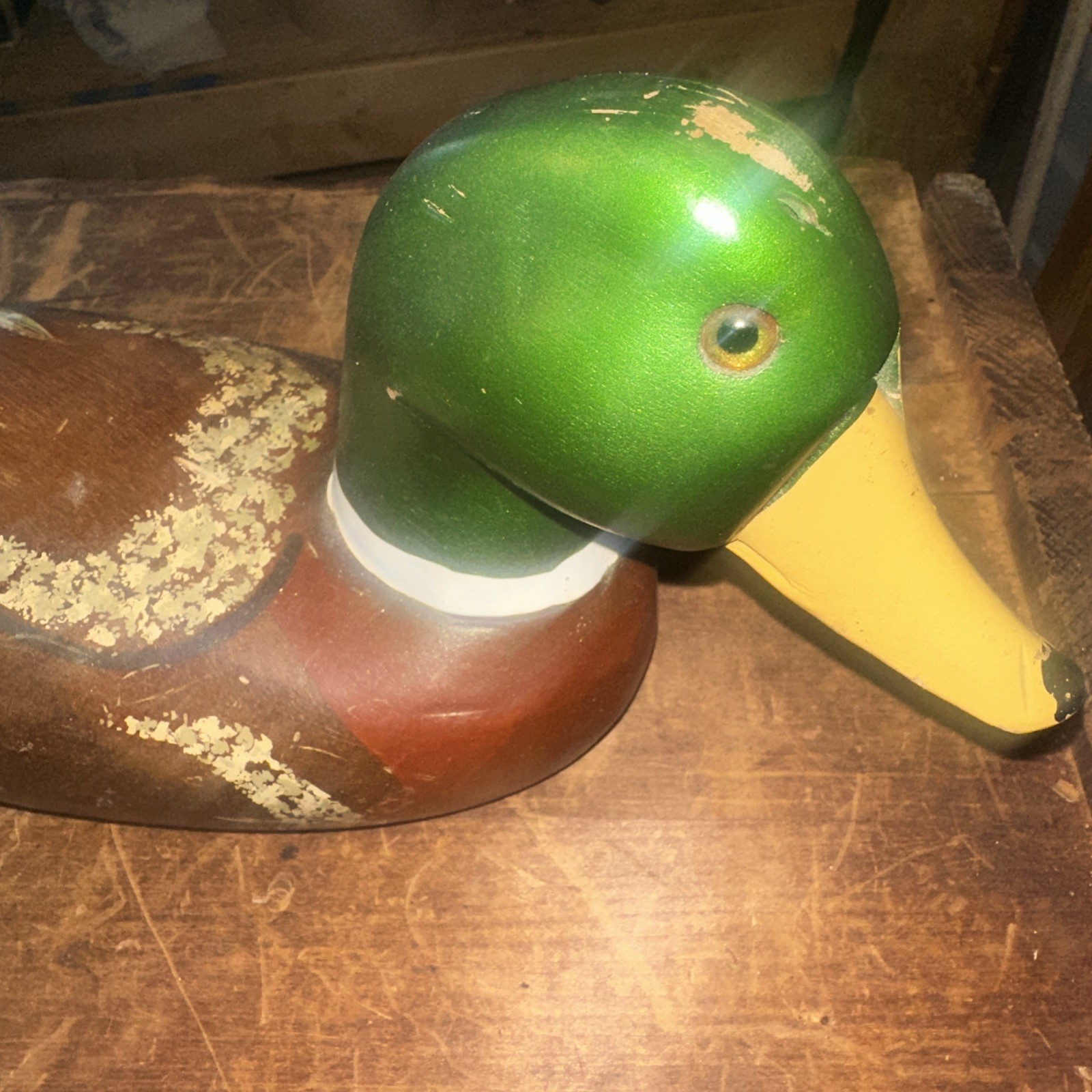 Vintage Wooden Mallard Duck Decoy.Home Decor. Some Wear. See Pics for Condition