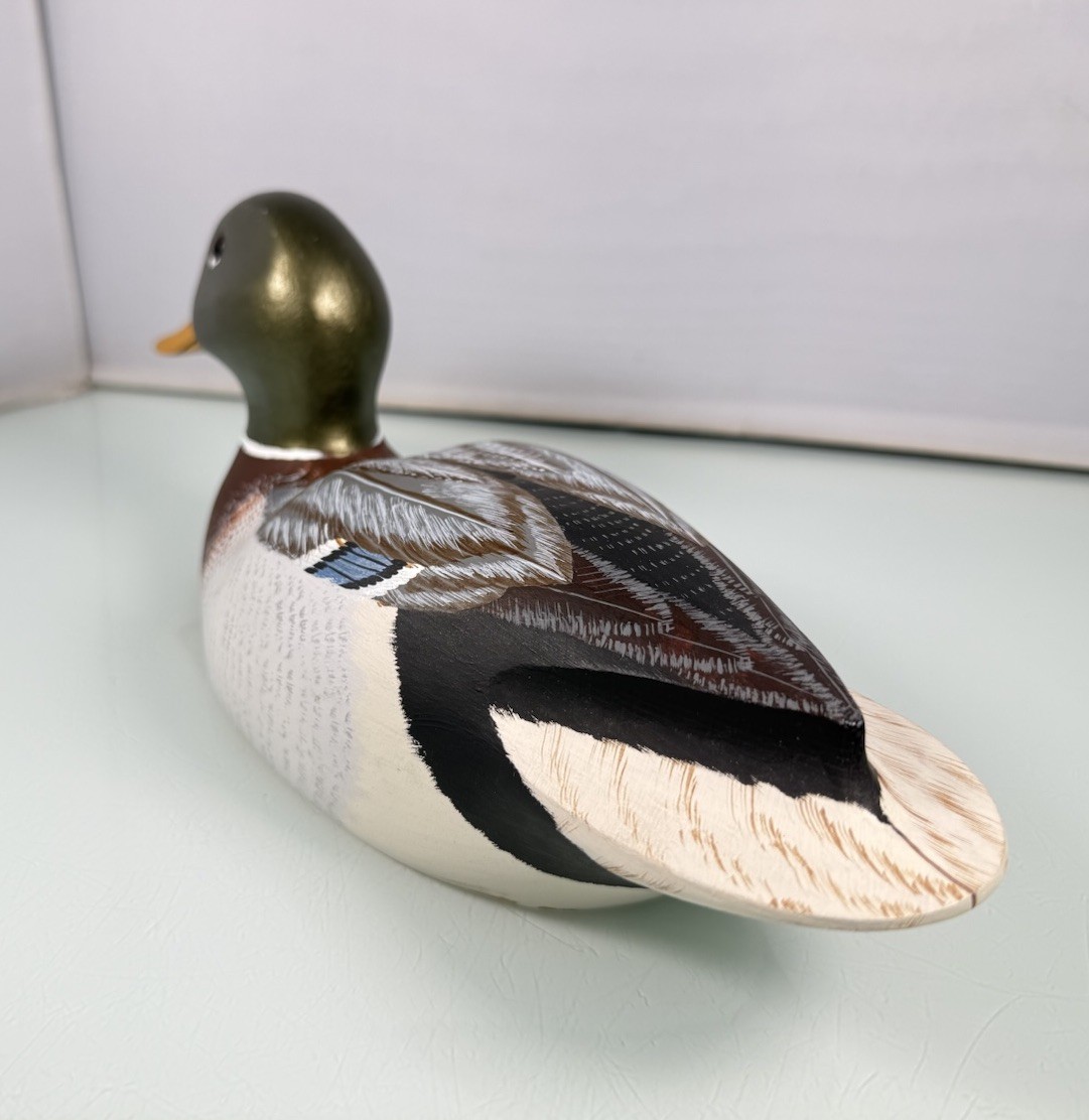 Vintage 1982 Hutch Decoy LTD Maryland Mallard Drake Ringneck Duck Decoy – Signed
