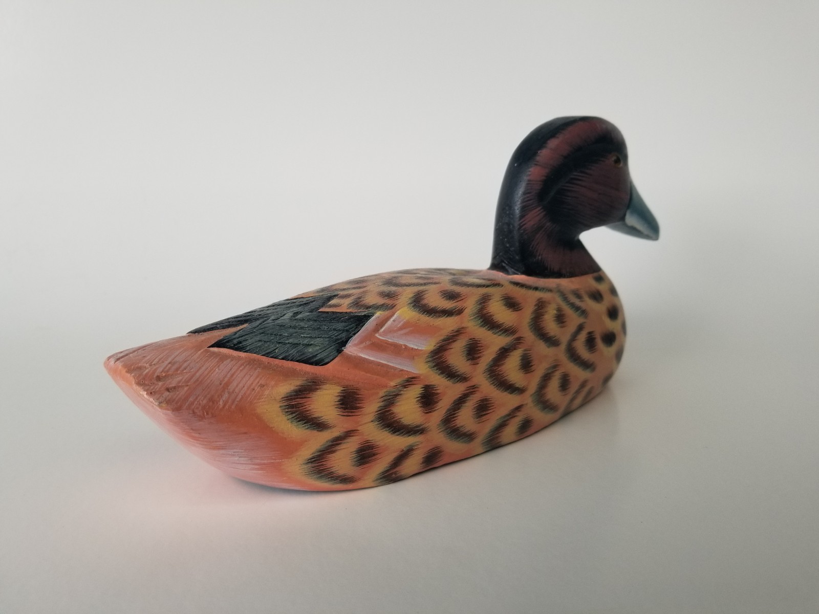 Vintage Hand Carved Hand Painted Wooden 10” Folk Art