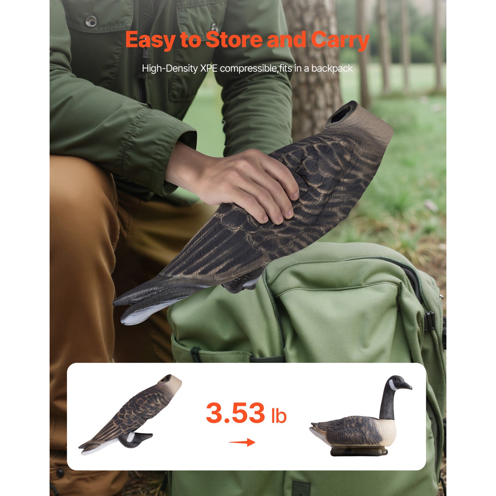 Canada Goose Decoy Outdoor Goose Floater with Ultra Realistic Paint 6-Pack