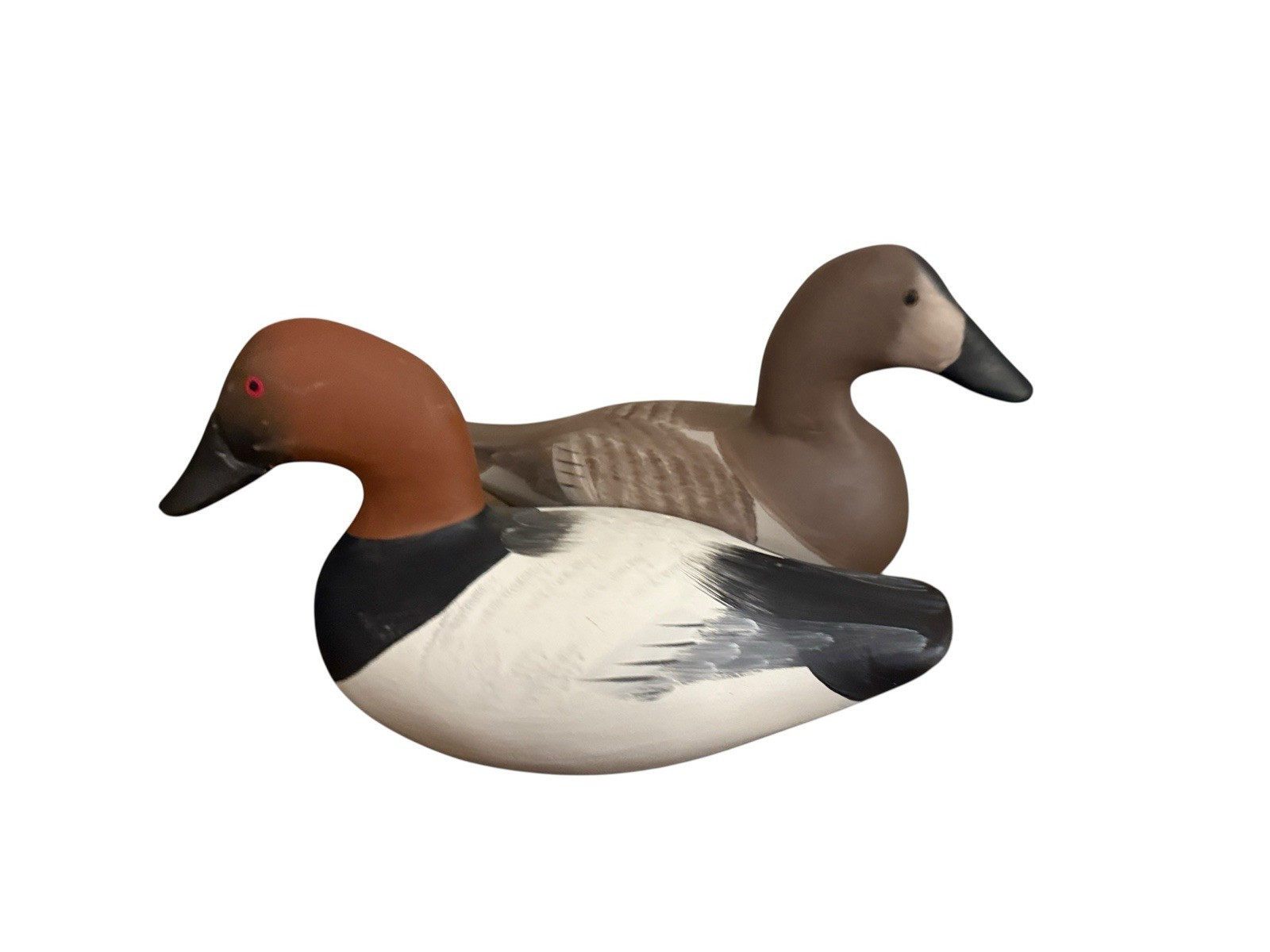 Bob Jobes Canvasback Decoy Pair Havre de Grace MD Original Upper Bay 2007 1/2 Sz