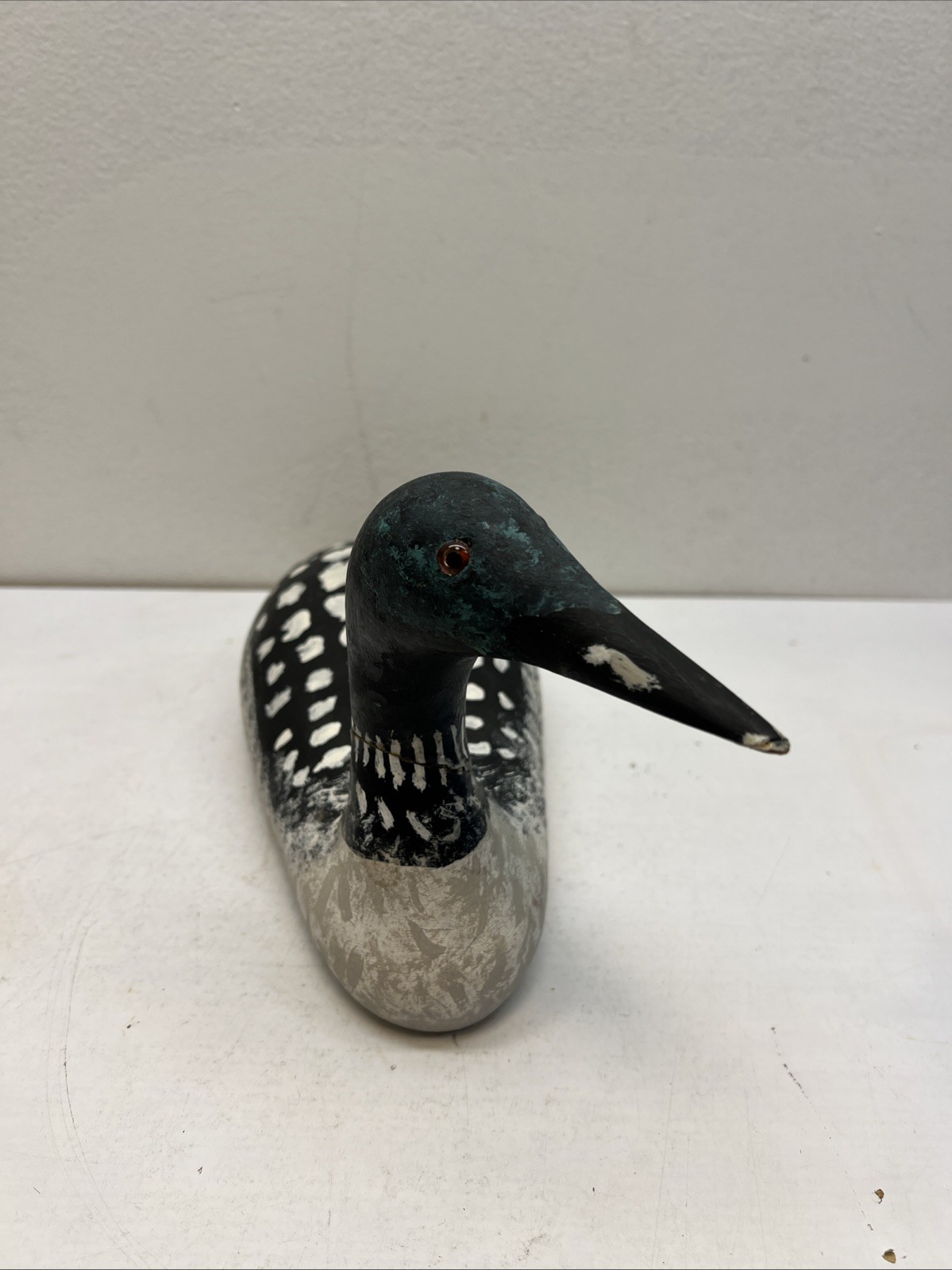 Common Loon Duck Decoy Solid Wood Hand Painted By John Hohing 1980