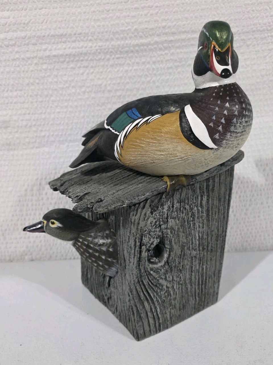 Loon Lake Crow Springs Nesting Wood Duck Pair Decoy Birdhouse Ltd Ed