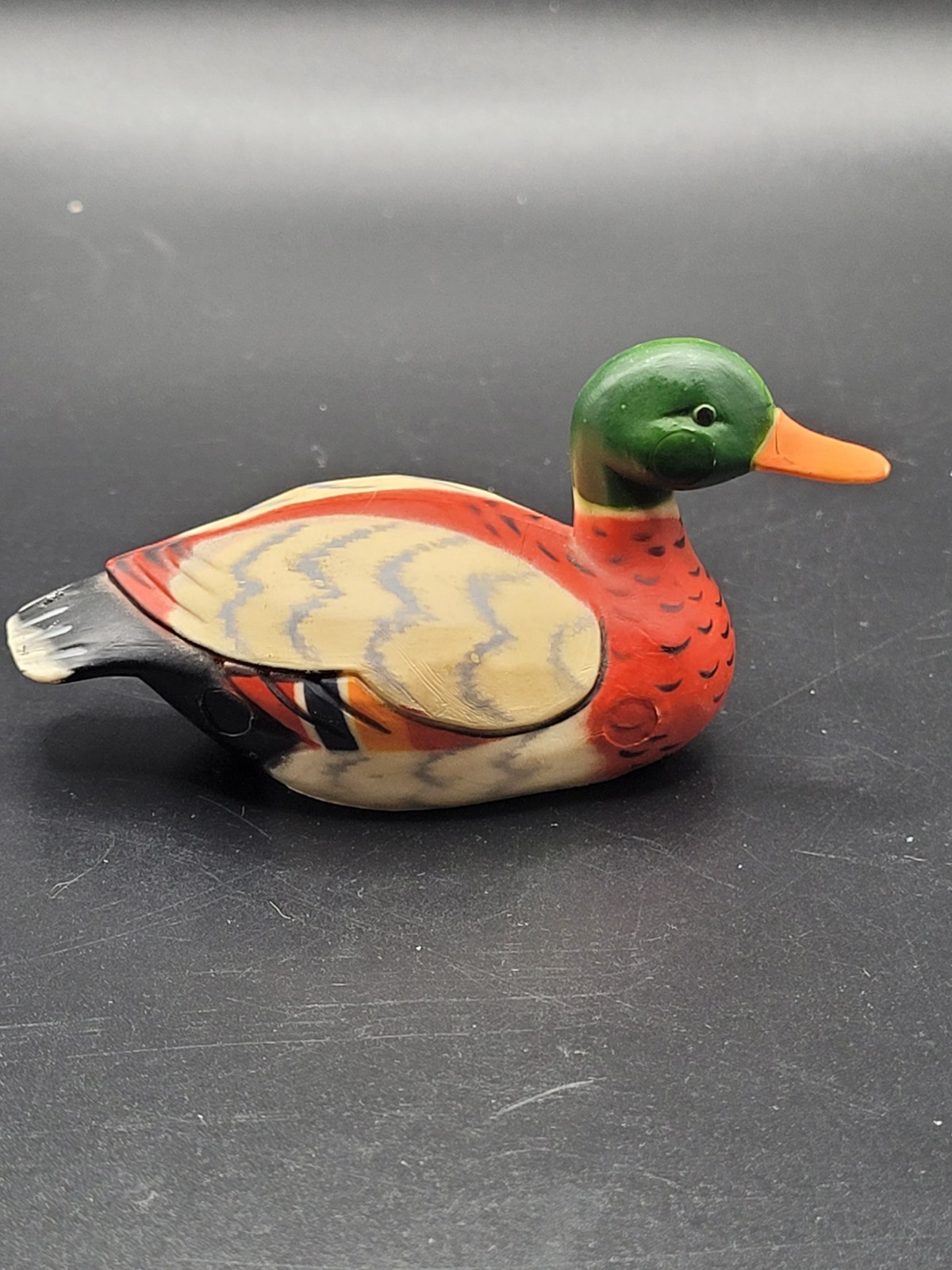 Vintage Enesco Mini Duck Decoy – 1983 – Ceramic – 3″ by 1.5″