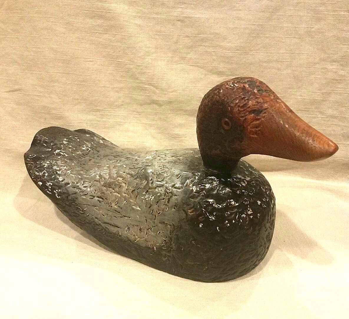 DUCK MALLARD WOOD DECOY SIGNED BY DAN SULLIVAN 42Q