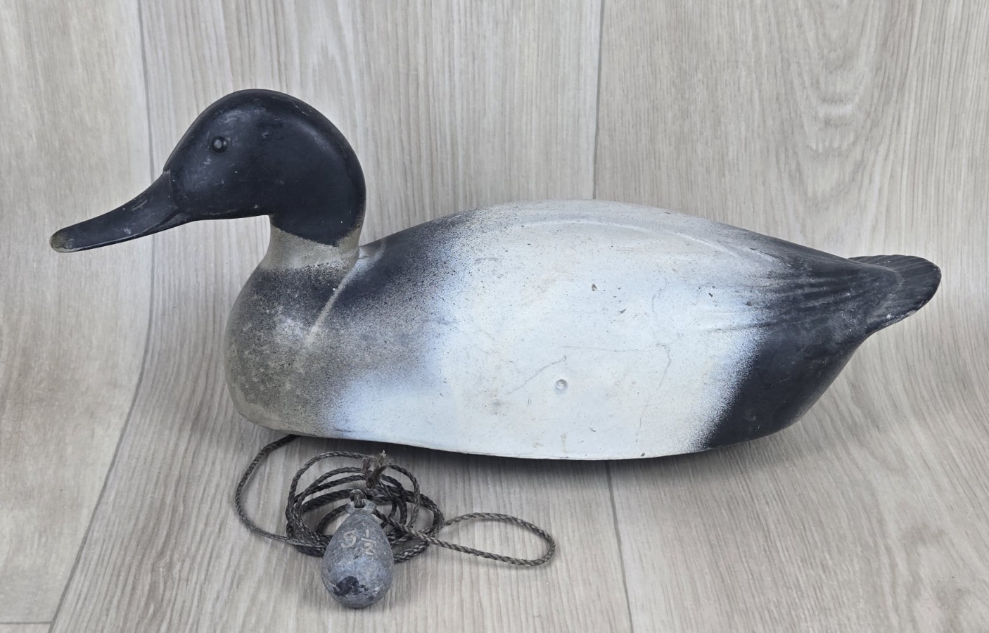 Vtg Plastic Animal Trap Co Victor Decoy w/ Weight Hunting Man Cave Rustic Cabin