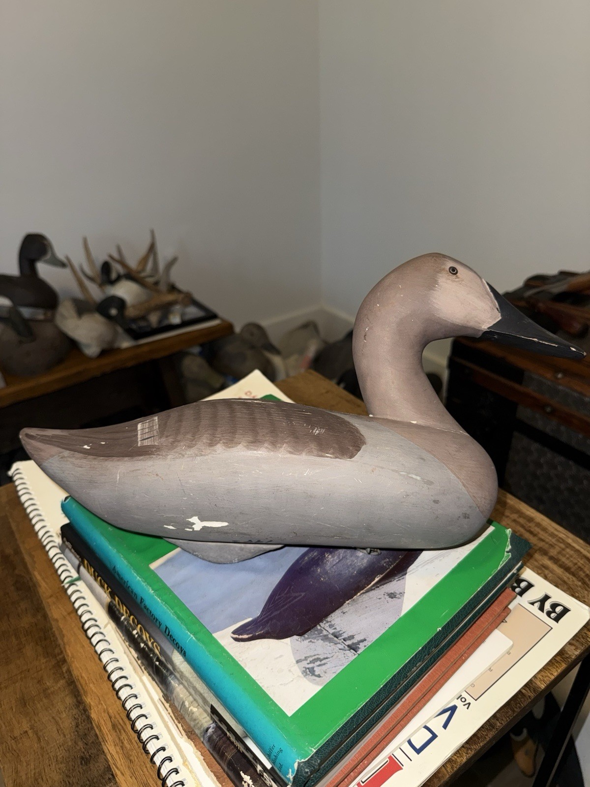 Capt. Harry Jobes 1983 Hen Canvasback high head duck decoy solid body vintage