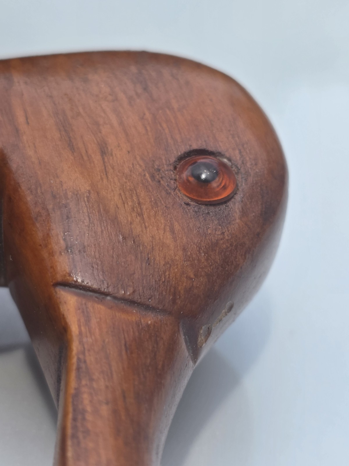Canada Duck Decoy Vintage Carved Wood Unsigned Signed glass eye?