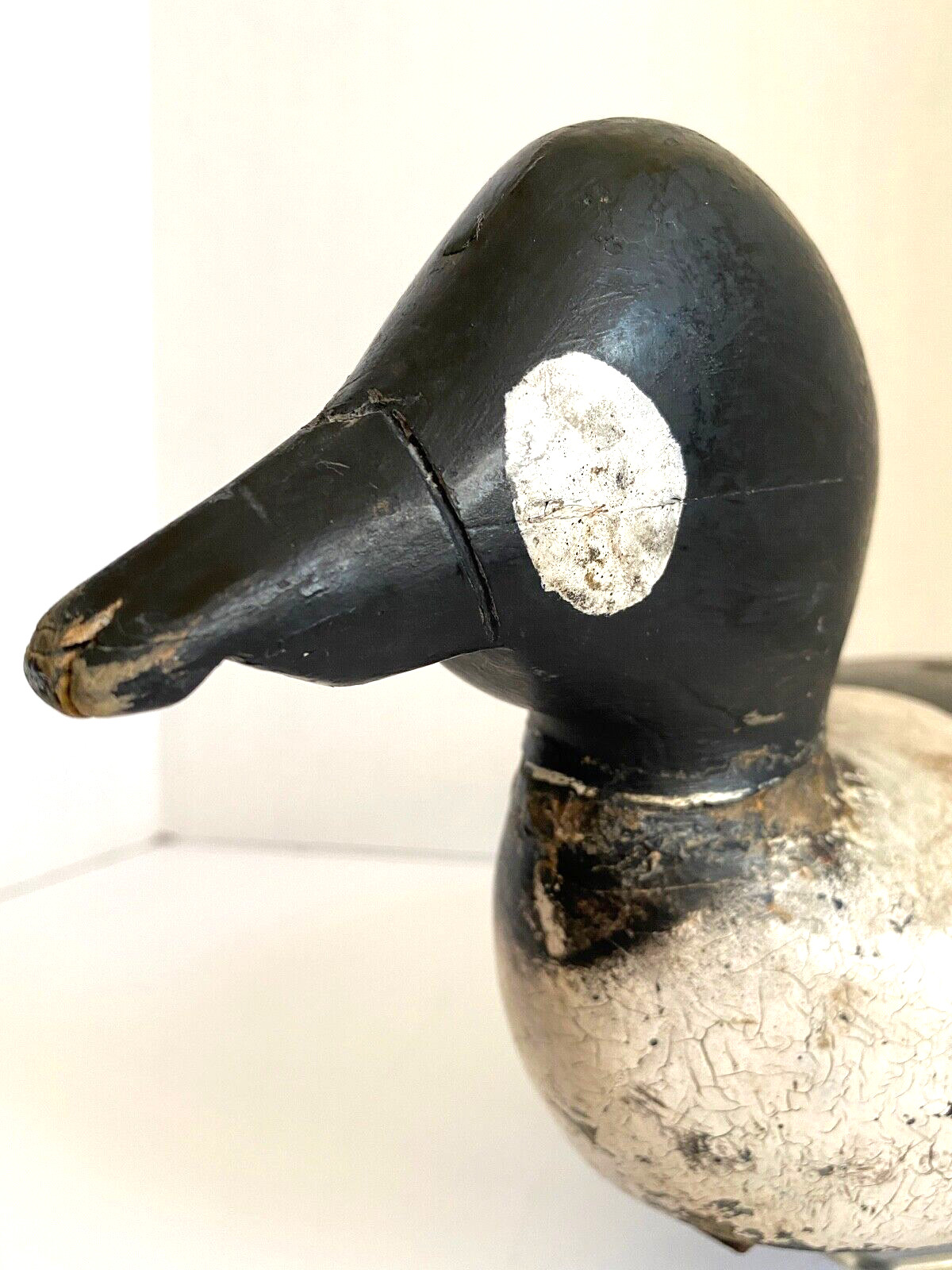 Carved Goldeneye Duck Decoy, Possibly Early Whitney, Unsigned, Weighted Keel.