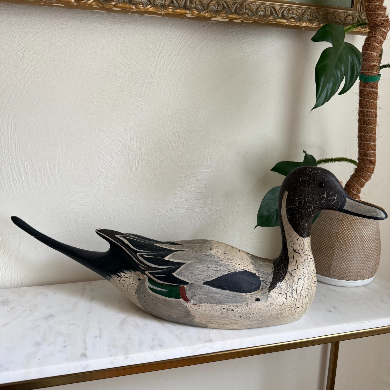 Vintage Don Profota 24″ Life-Size Pintail Drake Decoy Big Sky Carvers Cabin