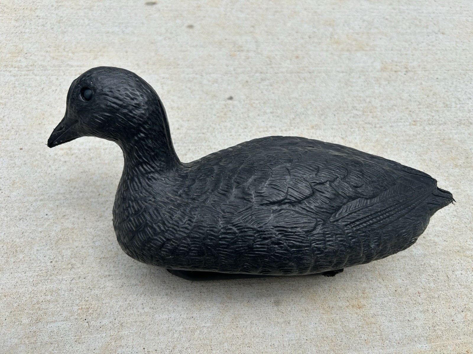 Vintage Brevetteto Carry Lite Plastic Duck Decoy Black Made In Italy