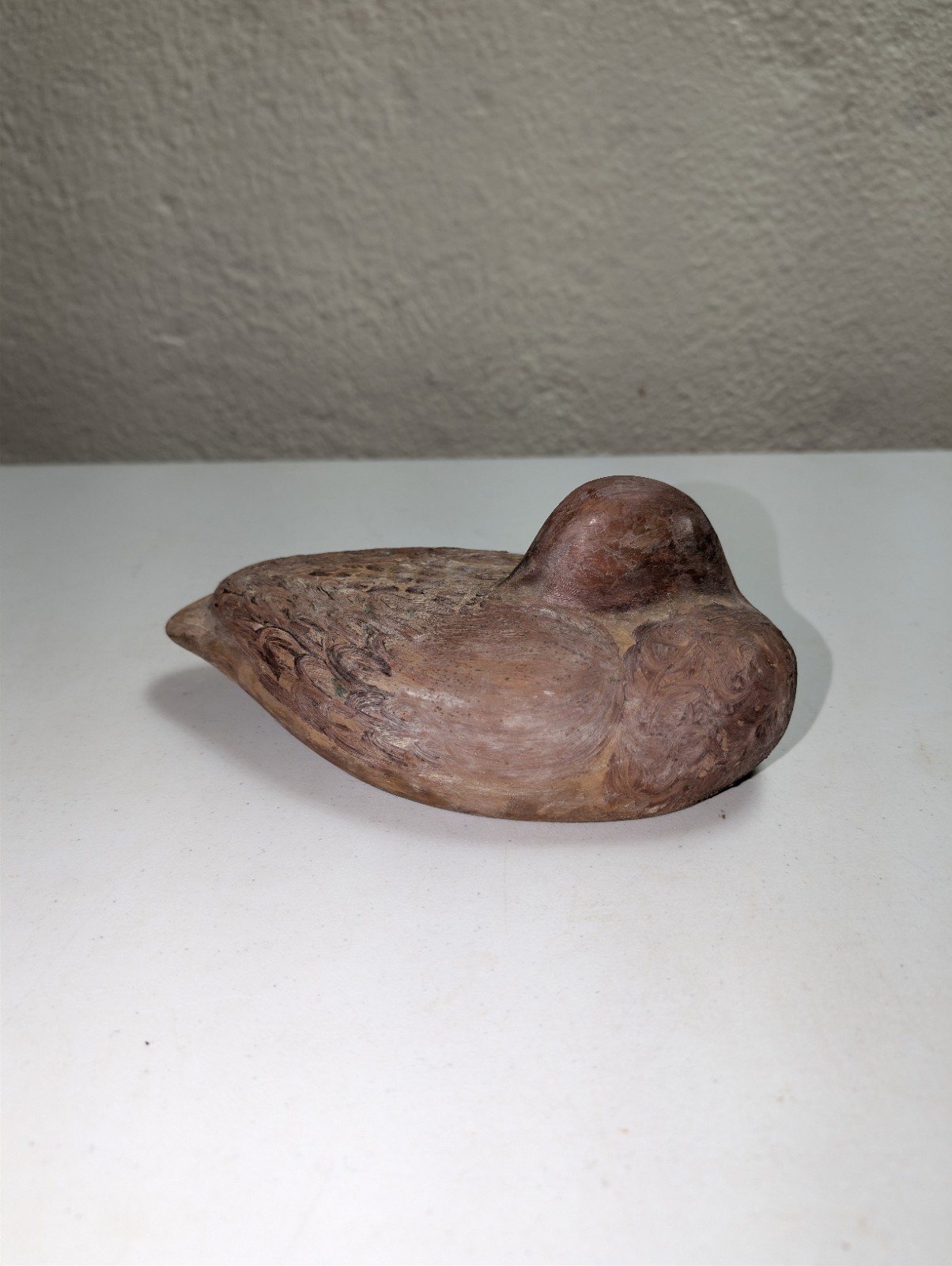 Vintage Duck Decoy Wooden Bird Factory Folk Art Country Cottage Unfinished Paint